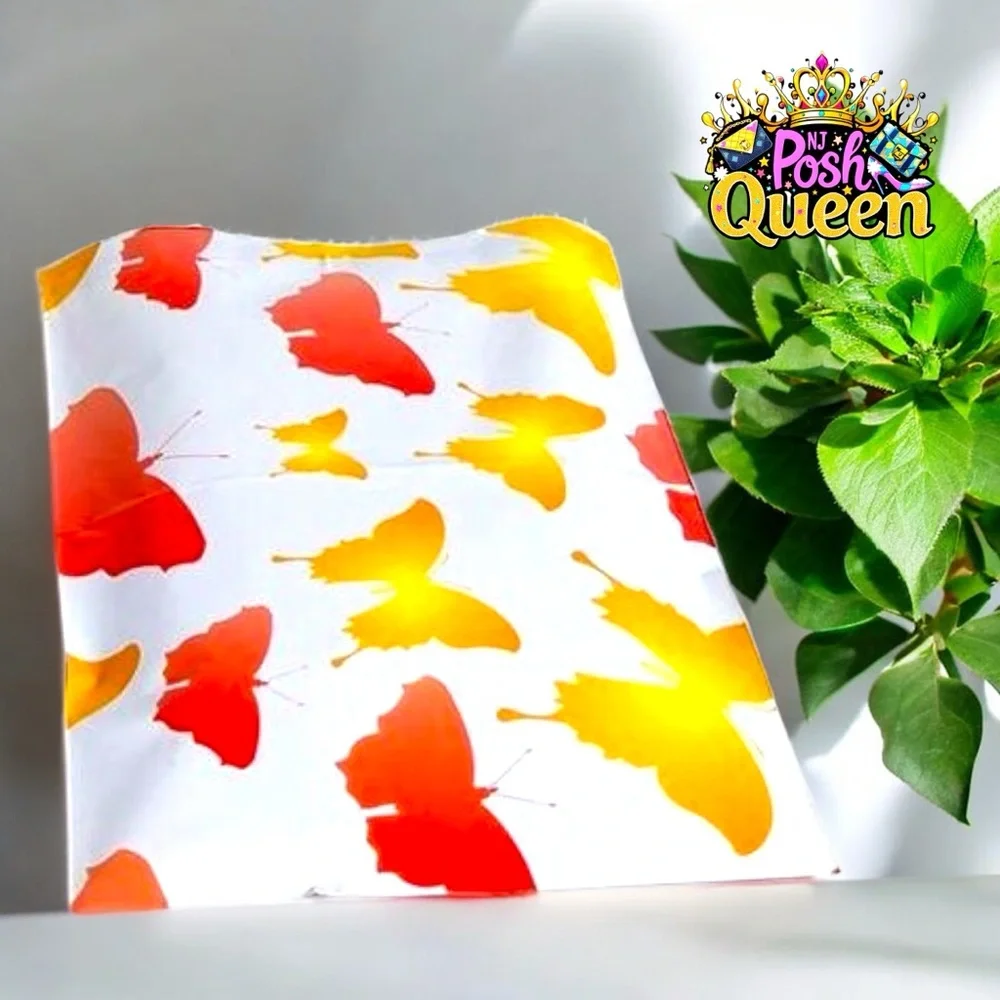 Orange Butterflies 🦋 Poly Mailers 10x13 Pack of 25 - Picture 2 of 7